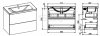 AQUAFORM - Set FRAME 70 2S zestaw szafka + umywalka DĄB CANELA 169184